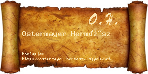 Ostermayer Hermész névjegykártya